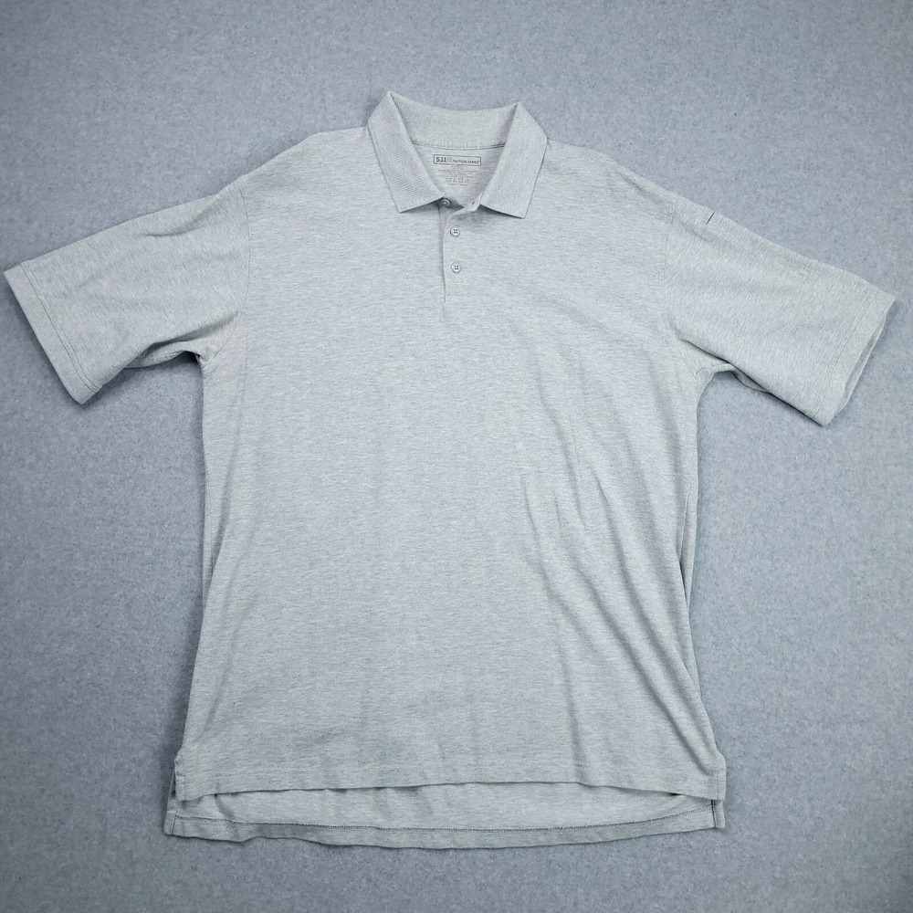 511 Tactical Polo Shirt XL Short Sleeve Cotton Solid Gray Mens